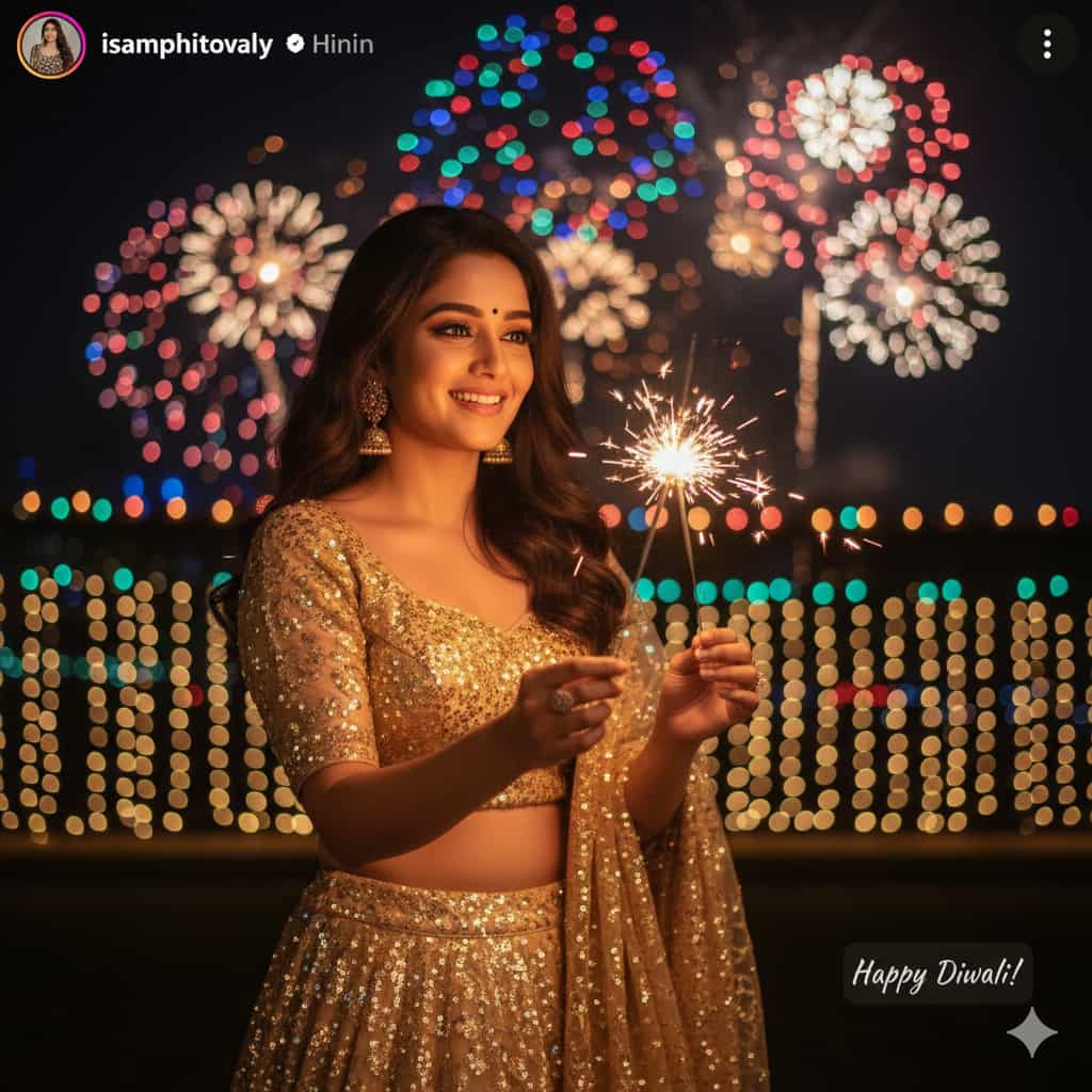 Sparkler Glow Portrait